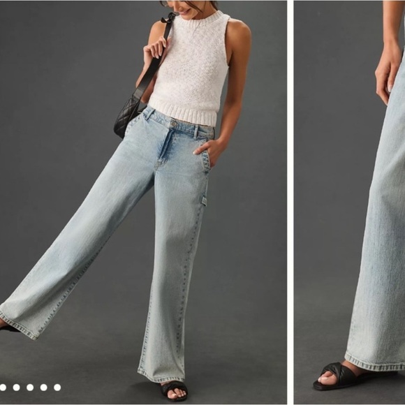Current Elliott The Painter Wide Leg Jean Salt Water 30 - Picture 1 of 8